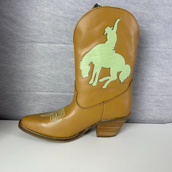 NWT Dingo Casual Let 'Er Buck Snip Toe Ankle Mid Leather Boots Women's Size 7.5‎ - Picture 5 of 14